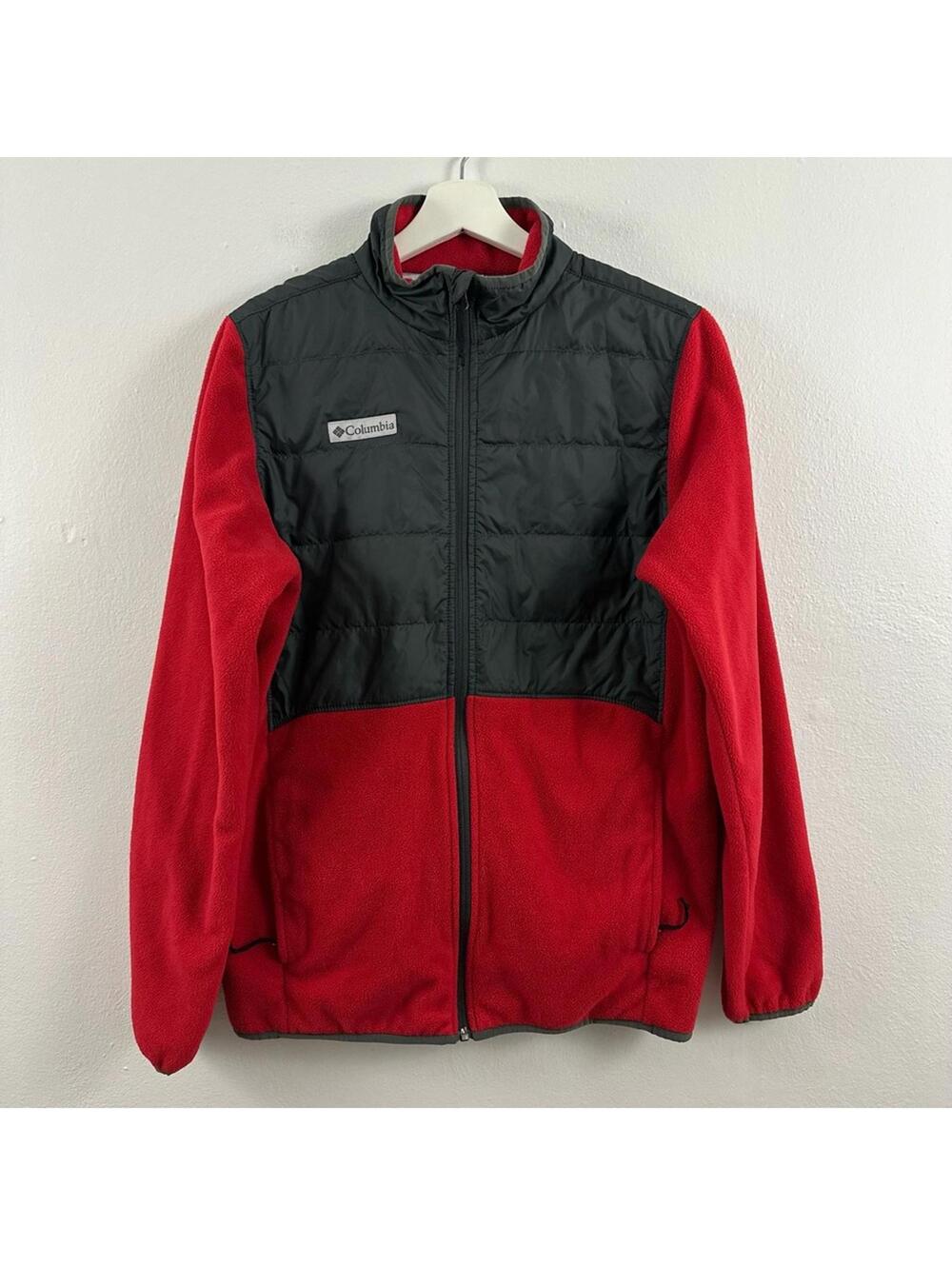 Columbia Colorblock  Red/Black Zip Up Jacket Men's Size S